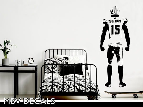 Personalized Football Player Decal
