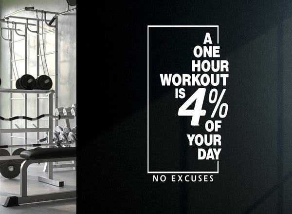 A One Hour workout is 4% of your Day