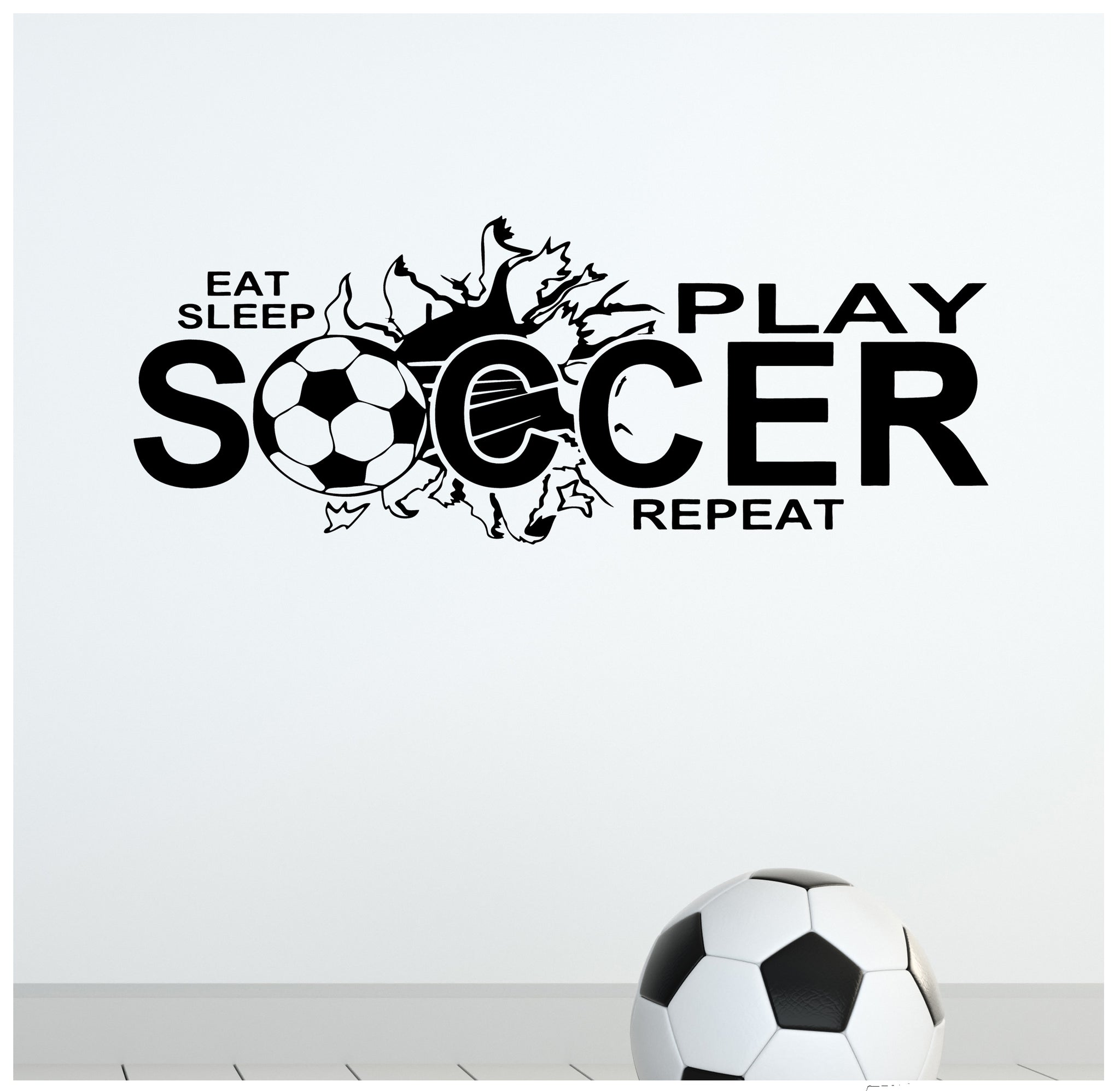 Eat sleep play SOCCER Wall art vinyl Decal