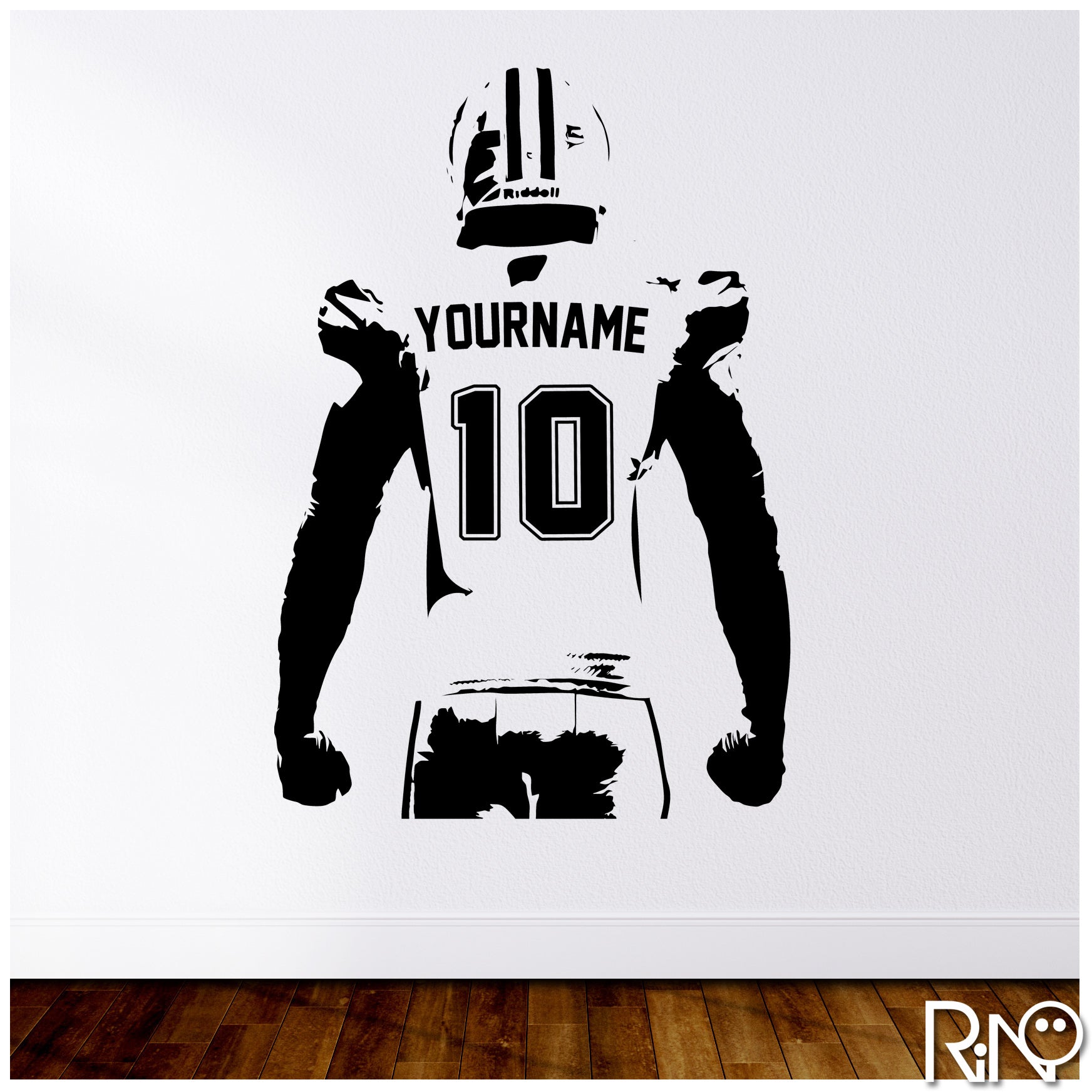 Personalized Football Wall Decal