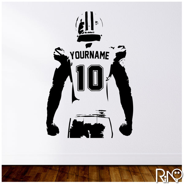 Personalized Football Wall Decal