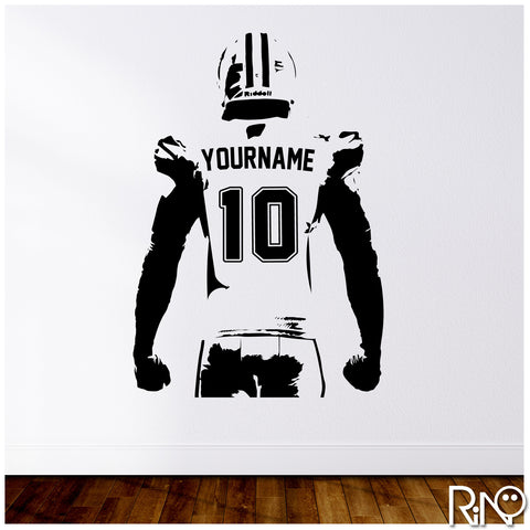 Personalized Football Wall Decal