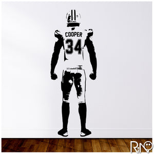 Personalized Football Player Decal