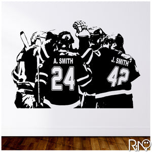 Hockey Players Decal - Personalize 2 players