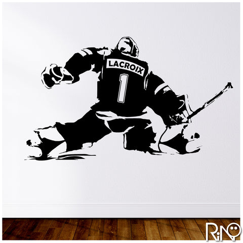 Personalized Hockey Goalie Decal