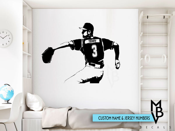 Pitcher Wall Decal Baseball