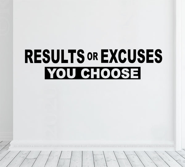 Results or Excuses - You Choose