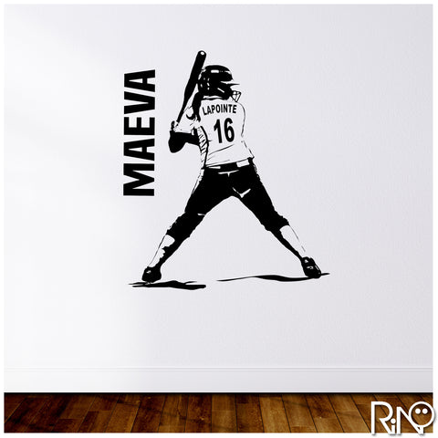 softball / baseball custom wall decal