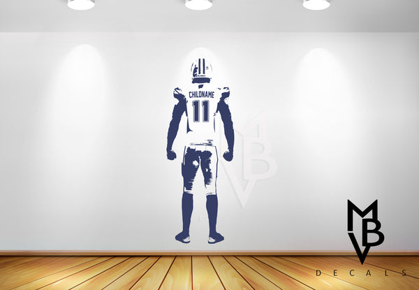Personalized Football Player Decal
