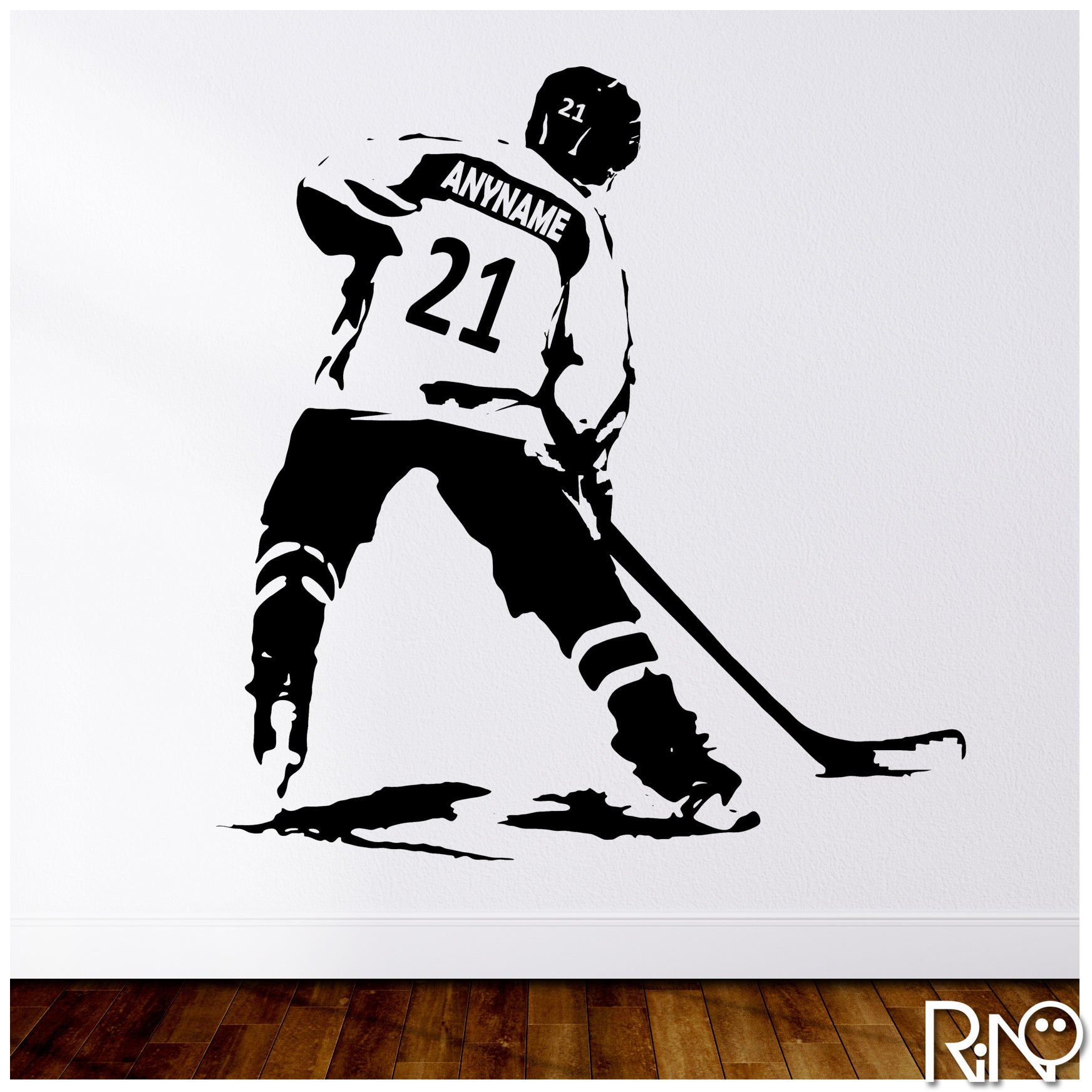 Custom Name Hockey Wall Decal