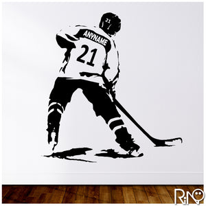 Custom Name Hockey Wall Decal