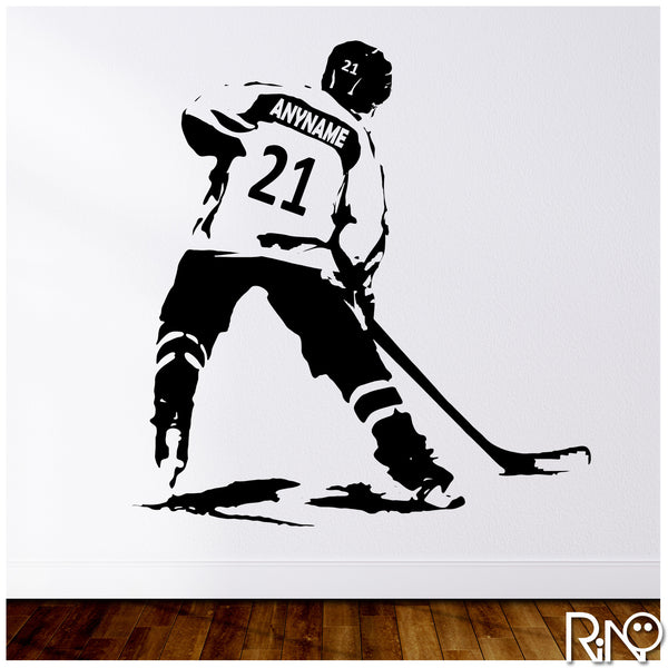 Custom Name Hockey Wall Decal