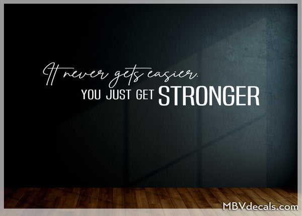 It Never Gets Easier, You Just get STRONGER