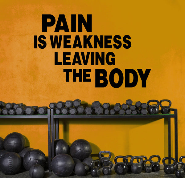 Pain is Weakness Leaving Your Body