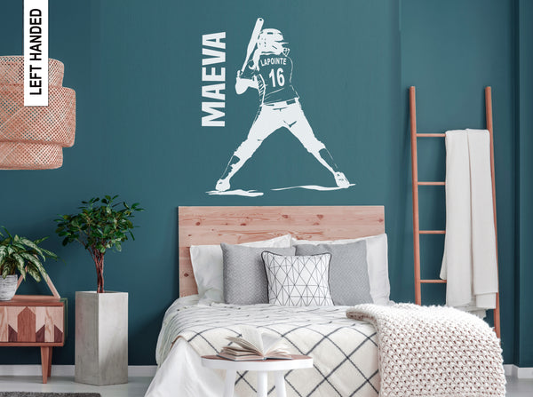 softball / baseball custom wall decal
