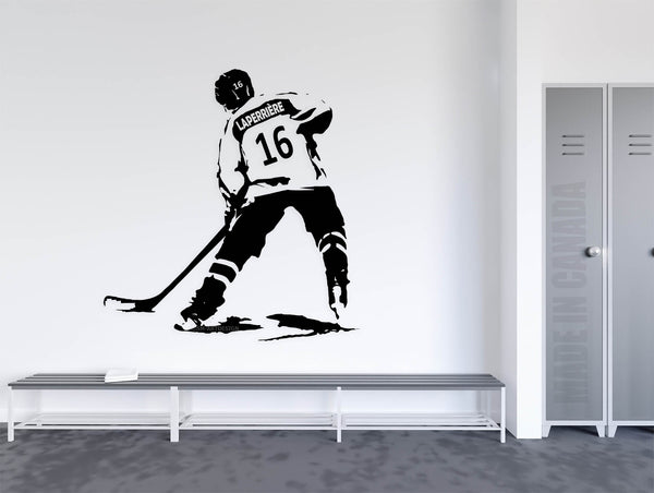 Hockey Wall Decal, Wall Art, Custom Name & Jersey Numbers Hockey Vinyl Decal, Personalized Wall decor, Ice Hockey sticker, man cave, bedroom