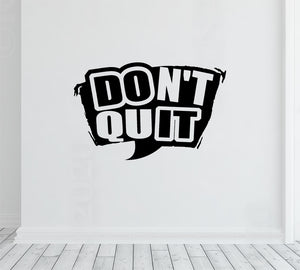 DO IT / Don't Quit - Gym Wall decal vinyl sticker, private trainer motivation quote, home gym decor