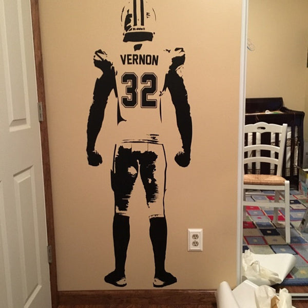 Personalized Football Player Decal