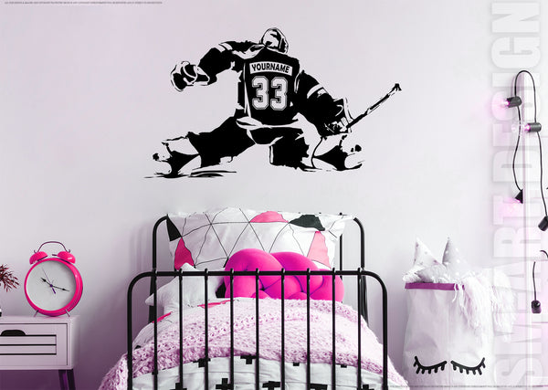 Female Hockey Goalie Vinyl Decal