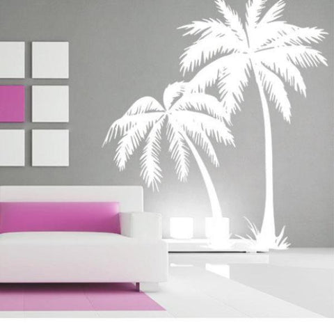 Palm Tree DECAL Wall art Palmtree vinyl Wall stickers No background large size coconut tree beach oasis south home decor living room bedroom