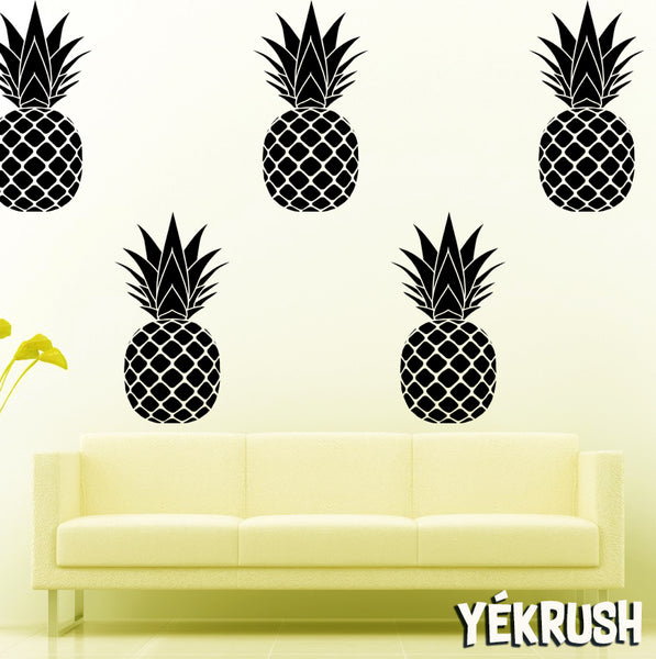 Pineapple wall decal, Pineapple vinyl sticker, Pineapple vinyl decals, Pineapple wall art, Pineapple wall stickers, exotic decor sticker