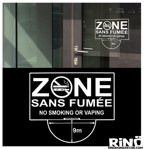 zone sans fumée no smoking or vaping smoke free zone